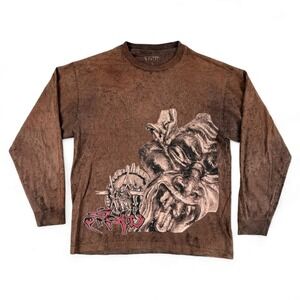 2023 Travis Scott Utopia Circus Maximus Shirt Mens L Brown Long Sleeve Merch